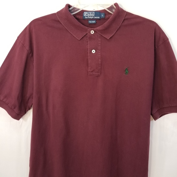 Polo Ralph Lauren Polo Shirt Maroon Burgundy Large - Picture 5 of 16